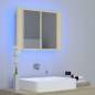 Preview:  LED-Bad-Spiegelschrank Sonoma-Eiche 60x12x45 cm Acryl