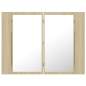 Preview:  LED-Bad-Spiegelschrank Sonoma-Eiche 60x12x45 cm Acryl