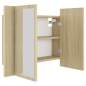 Preview:  LED-Bad-Spiegelschrank Sonoma-Eiche 60x12x45 cm Acryl