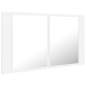 Preview:  LED-Bad-Spiegelschrank Weiß 80x12x45 cm Acryl