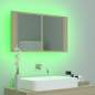 Preview:  LED-Bad-Spiegelschrank Sonoma-Eiche 80x12x45 cm Acryl