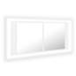 Preview:  LED-Bad-Spiegelschrank Weiß 100x12x45 cm Acryl