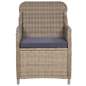 Preview:  9-tlg. Garten-Essgruppe Poly Rattan Braun