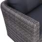 Preview:  8-tlg. Garten-Lounge-Set mit Kissen Poly Rattan Grau