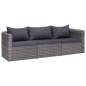 Preview:  8-tlg. Garten-Lounge-Set mit Kissen Poly Rattan Grau