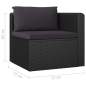 Preview:  8-tlg. Garten-Lounge-Set mit Kissen Poly Rattan Schwarz