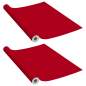 Preview:  Möbelfolien Selbstklebend 2 Stk. Rot 500x90 cm PVC