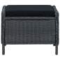 Preview:  2-tlg. Garten-Lounge-Set mit Auflagen Poly Rattan Dunkelgrau