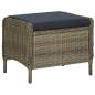 Preview:  2-tlg. Garten-Lounge-Set mit Auflagen Poly Rattan Braun