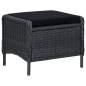 Preview:  3-tlg. Garten-Lounge-Set mit Auflagen Poly Rattan Dunkelgrau