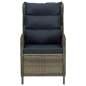 Preview:  3-tlg. Garten-Lounge-Set mit Auflagen Poly Rattan Braun