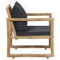 Preview: Gartenstühle mit Kissen 2 Stk. Bambus