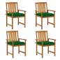 Preview:  Gartenstühle mit Kissen 4 Stk. Massivholz Akazie