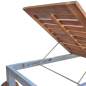 Preview: Sonnenliege mit Auflage Akazie Massivholz Verzinkter Stahl