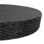 Preview:  5-tlg. Gartenbar-Set mit Kissen Poly Rattan Schwarz