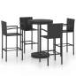 Preview: 5-tlg. Gartenbar-Set Poly Rattan Schwarz