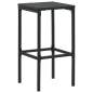Preview:  3-tlg. Gartenbar-Set mit Kissen Poly Rattan Schwarz