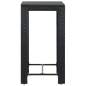 Preview:  5-tlg. Gartenbar-Set mit Kissen Poly Rattan Schwarz