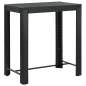 Preview:  5-tlg. Gartenbar-Set mit Kissen Poly Rattan Schwarz