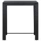 Preview:  5-tlg. Gartenbar-Set mit Kissen Poly Rattan Schwarz