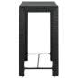 Preview:  5-tlg. Gartenbar-Set mit Kissen Poly Rattan Schwarz