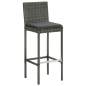 Preview:  7-tlg. Gartenbar-Set mit Kissen Poly Rattan Grau