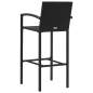 Preview: 5-tlg. Garten-Bar-Set mit Armlehnen Poly Rattan Schwarz