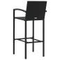 Preview: 5-tlg. Gartenbar-Set Poly Rattan Schwarz