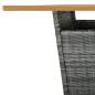 Preview: 5-tlg. Gartenbar-Set mit Kissen Poly Rattan Grau