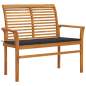 Preview:  Gartenbank mit Anthrazit Auflage 112 cm Massivholz Teak 