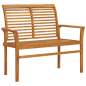 Preview:  Gartenbank mit Anthrazit Auflage 112 cm Massivholz Teak 