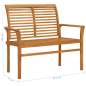 Preview:  Gartenbank mit Anthrazit Auflage 112 cm Massivholz Teak 