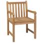 Preview:  Gartenstühle 2 Stk. mit Grauen Kissen Massivholz Teak