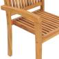 Preview:  Gartenstühle 2 Stk. mit Cremeweißen Kissen Massivholz Teak