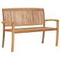 Preview:  Stapelbare Gartenbank mit Auflage 128,5 cm Massivholz Teak