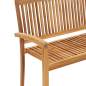 Preview:  Stapelbare Gartenbank mit Auflage 128,5 cm Massivholz Teak