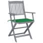 Preview:  Klappbare Gartenstühle 2 Stk. mit Sitzkissen Massivholz Akazie