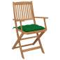 Preview:  Klappbare Gartenstühle 4 Stk. mit Kissen Massivholz Akazie