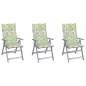 Preview:  Verstellbare Gartenstühle 3 Stk. mit Auflagen Massivholz Akazie
