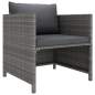 Preview: 8-tlg. Garten-Lounge-Set mit Kissen Poly Rattan Grau