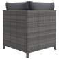 Preview: 10-tlg. Garten-Lounge-Set mit Kissen Poly Rattan Grau