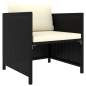 Preview:  5-tlg. Garten-Lounge-Set mit Kissen Poly Rattan Schwarz