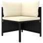 Preview:  6-tlg. Garten-Lounge-Set mit Kissen Poly Rattan Schwarz