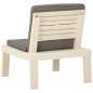 Preview:  Gartenstühle mit Auflagen 2 Stk. Kunststoff Weiß