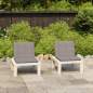 Preview:  Gartenstühle mit Auflagen 2 Stk. Kunststoff Weiß