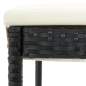 Preview:  5-tlg. Gartenbar-Set mit Kissen Poly Rattan Schwarz