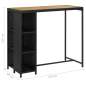 Preview:  5-tlg. Gartenbar-Set mit Kissen Poly Rattan Schwarz