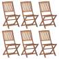 Preview:  Klappbare Gartenstühle 6 Stk. Massivholz Akazie