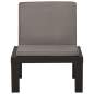 Preview:  Garten-Lounge-Stuhl mit Auflage Kunststoff Grau