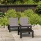 Preview:  2-tlg. Garten-Lounge-Set mit Auflagen Kunststoff Grau